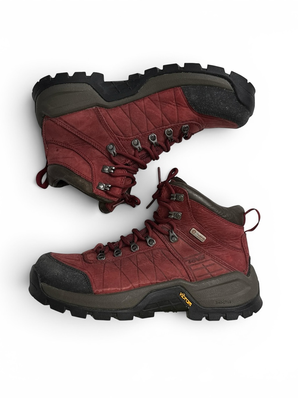 Teva Red Leather Hiking Boots Rica Peak Event Waterproof Red Women’s 7